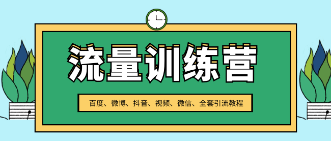 流量訓(xùn)練營(yíng)，百度、微博、抖音、視頻、微信全套引流教程（原價(jià)2980元）