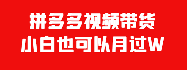 快速盈利項(xiàng)目，拼多多或者視頻號搬運(yùn)掛車帶貨月入過萬！